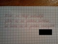 Uwaga w zeszycie