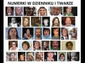 Numerki w dzienniku i twarze