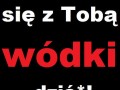 Napiłbym się z tobą wódki dziś