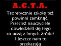 Acta a szkoła