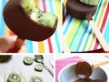 Kiwi w czekoladzie na patyku