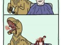 Fryzjer vs velociraptor