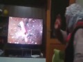 Babcia ogląda w 3D