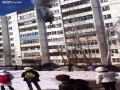 Ruski Spider-man ucieka przed pożarem