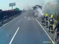 Eksplozja płonącej ciężarówki