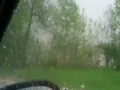 Opady gradu na trasie Biłgoraj-Lublin w miejscowości Guzówka
