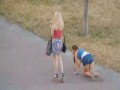 Pijana laska w Rosji wraca do domu