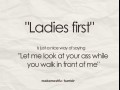 Ladies first