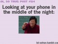 At night