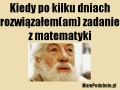 Po rozwiązaniu zadania z matmy