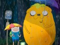 Finn i jake na deszczu
