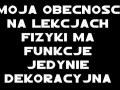 Obecnosc na lekcjach fizyki