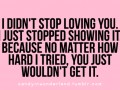 Stop showing it