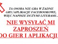 Ta osoba nie gra w gryaplikacje facebookowe