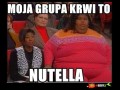 Grupa krwi to nutella