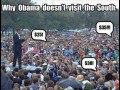 Barak obama na poludniu stanow