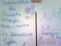 List od dziewczynki