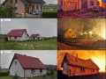 Eksplozja gazu w jankowie  przed i po