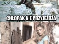 Chłopak przyjeżdża