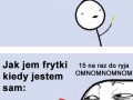 Jedzenie frytek