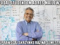 Podaj studentom adres mailowy