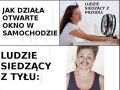 Otwarte okno w samochodzie