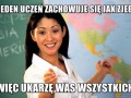 Jeden uczeń zachowuje się jak zjeb