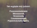 Tak wygląda mój tydzień