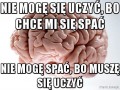 Nie mogę się uczyć bo chce mi się spać