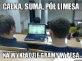 Całka suma pół limesa na wykładzie gramy w pesa d