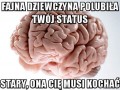 Fajna dziewczyna polubiła twój status