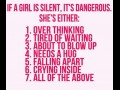 If a girl is silent