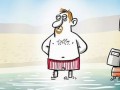 Janusz na plaży