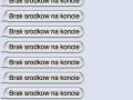 Brak środków na koncie