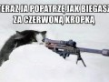 Człowiek łap kropkę