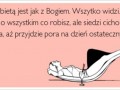 Kobieta cierpliwie czeka