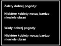 Zalety i wady pogody