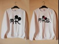 Bluzy dla par dla zakochanych dla dwojga mrs minnie i mr mickey z myszkami i uszami na prezent na walentynki