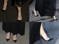 renee bare feets in black pumps