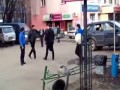 Three muslims attacked the russian man, Russian Street Fight. White vs Muslims