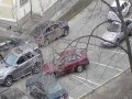 Zastawił miejsca parkingowe