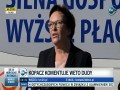 Ewa Kopacz o weto prezydenta
