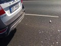Kolizja na A4 Volvo vs Fiat