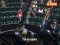Środkowy palec w Sejmie. Pijany pan jest!