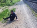 Selfie z upadkiem na linię wysokiego napięcia